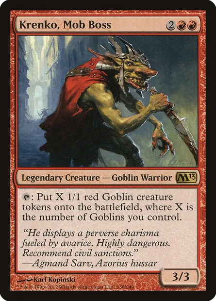 Krenko, Mob Boss, Magic card M13 138 — Magic 2013 set