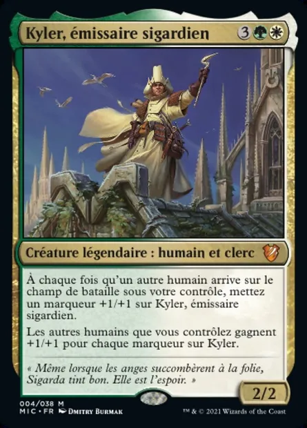 Kyler, émissaire sigardien, carte Magic MIC 4 — extension Midnight Hunt Commander