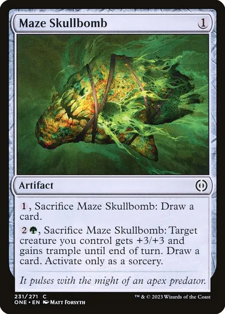 Maze Skullbomb, Magic card ONE 231 — Phyrexia: All Will Be One set