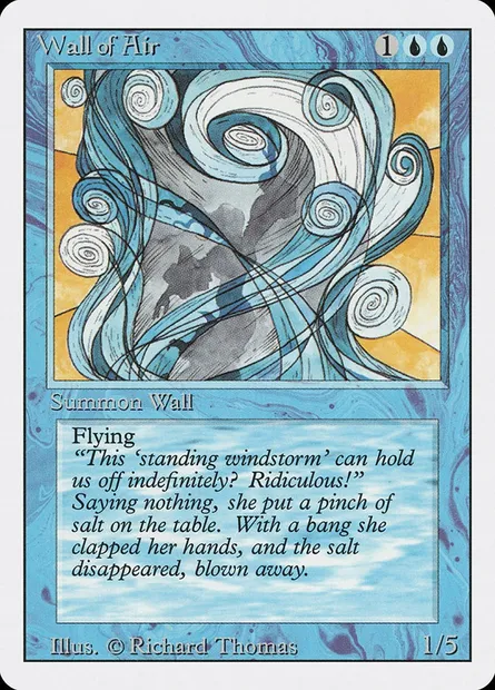 Mur d'air, carte Magic 3ED 90 — extension Revised Edition