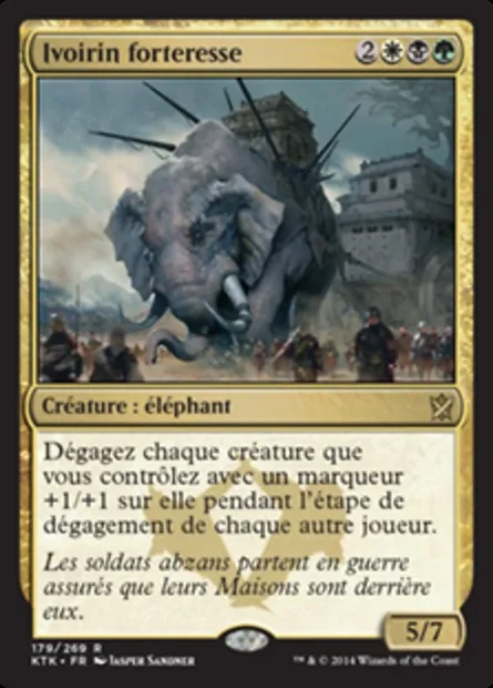 Ivoirin forteresse, carte Magic KTK 179 — extension Les Khans de Tarkir