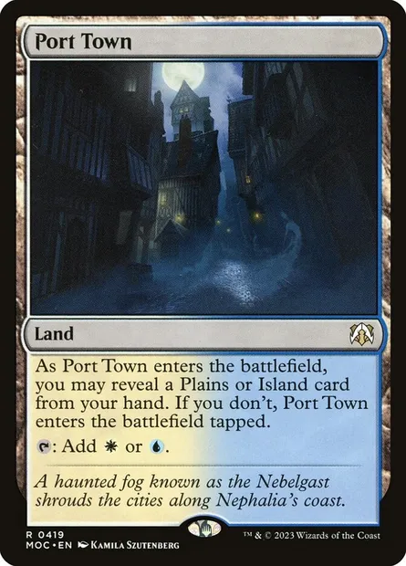Port Town, Magic card MOC 419 — March of the Machine Commander set