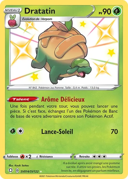 Dratatin, carte Pokémon SHF SV014 — extension Destinées Radieuses
