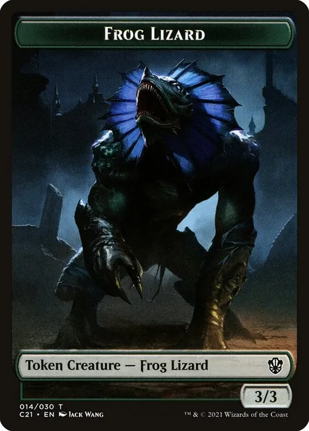 Frog Lizard, carte Magic TC21 14 — extension Commander 2021 Tokens