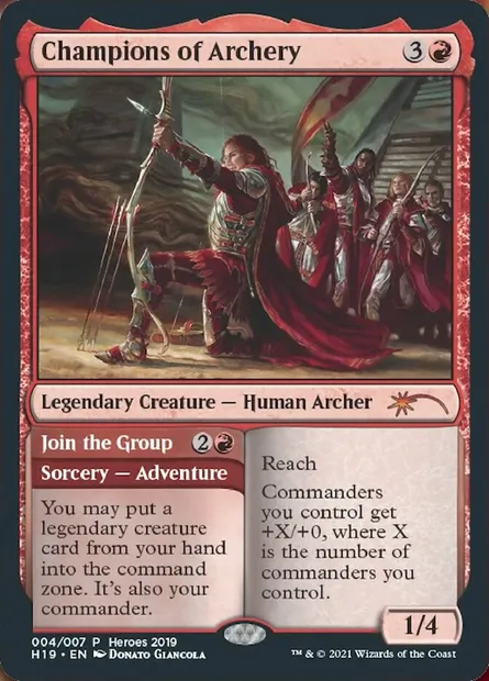 Champions of Archery // Join the Group, Magic card PH19 4 — 2019 Heroes of the Realm set