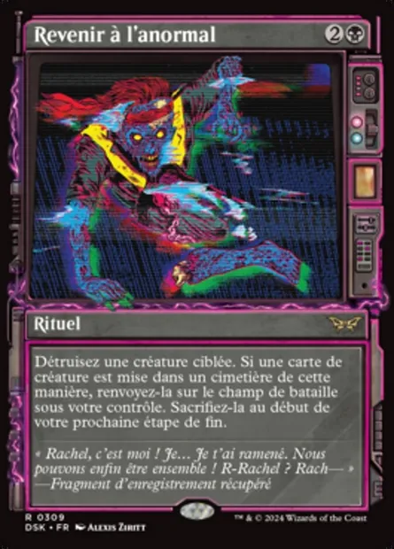 Revenir à l'anormal, carte Magic DSK 309 — extension Duskmourn: House of Horror