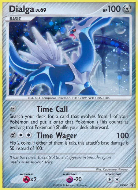 Dialga, carte Pokémon DP 49 — extension Promo DP