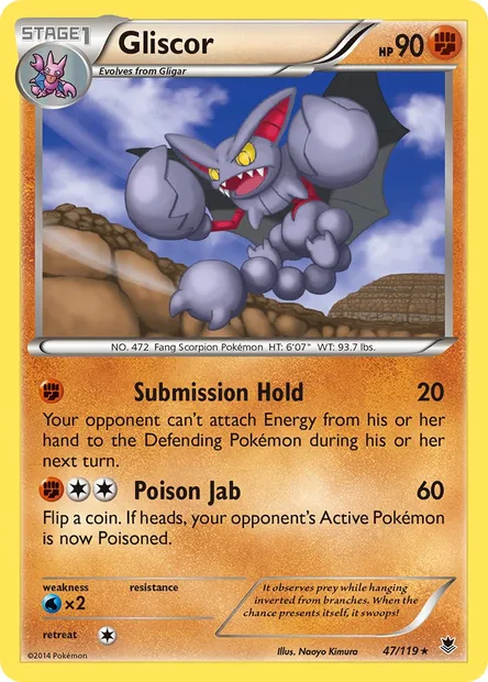 Gliscor, Pokémon card PHF 47 — Phantom Forces set