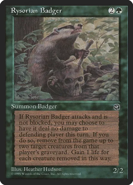 Rysorian Badger, Magic card HML 96 — Homelands set