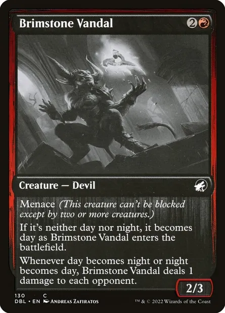 Brimstone Vandal, Magic card DBL 130 — Innistrad: Double Feature set