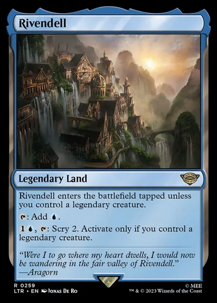 Rivendell, Magic card LTR 259 — The Lord of the Rings: Tales of Middle-earth set