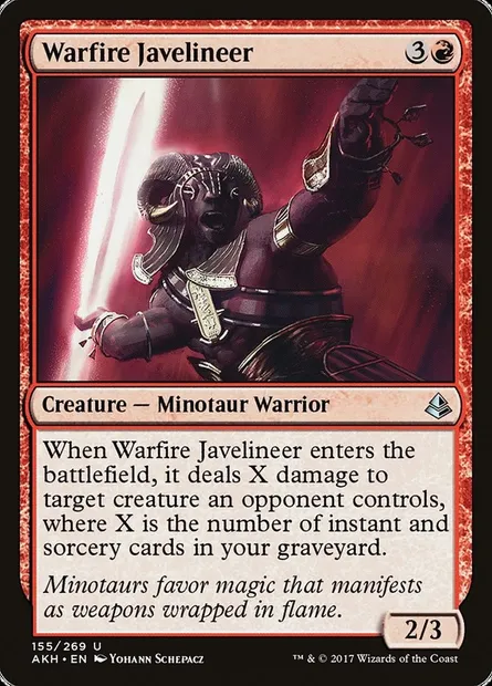 Warfire Javelineer, Magic card AKH 155 — Amonkhet set