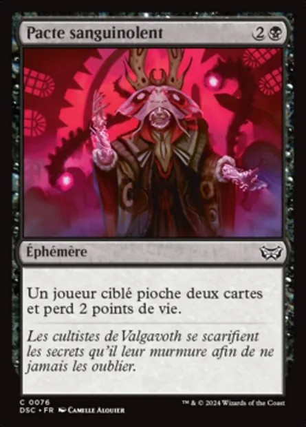 Pacte sanguinolent, carte Magic DSC 76 — extension Duskmourn: House of Horror Commander