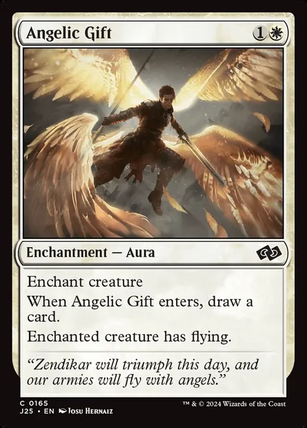 Angelic Gift, Magic card J25 165 — Foundations Jumpstart set
