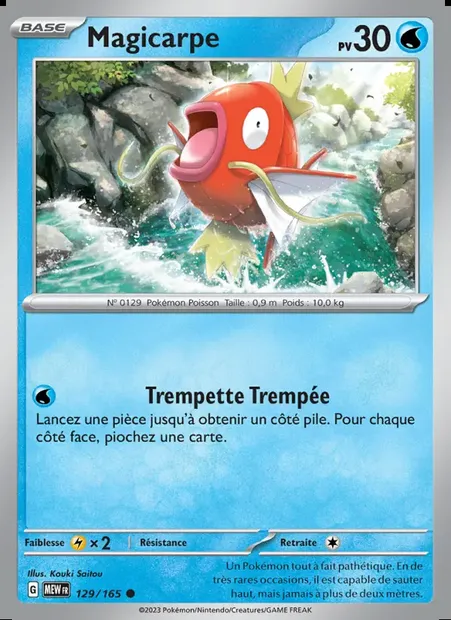 Magicarpe, carte Pokémon MEW 129 — extension 151