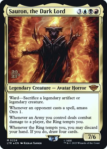 Sauron, the Dark Lord, Magic card PLTR 224s — Tales of Middle-earth Promos set