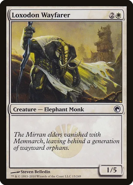 Loxodon Wayfarer, Magic card SOM 15 — Scars of Mirrodin set