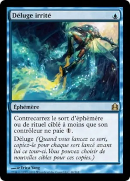 Déluge irrité, carte Magic CMD 46 — extension Commander 2011