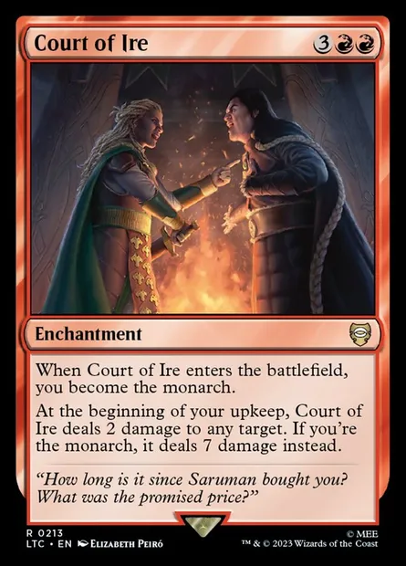 Court of Ire, Magic card LTC 213 — Tales of Middle-earth Commander set