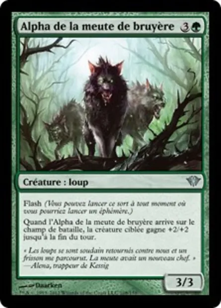 Alpha de la meute de bruyère, carte Magic DKA 108 — extension Obscure Ascension