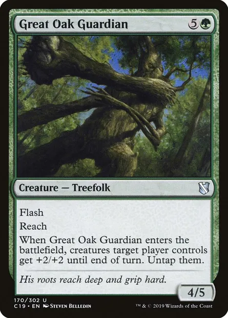 Great Oak Guardian, Magic card C19 170 — Commander 2019 set