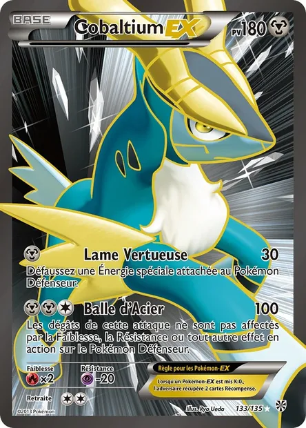Cobaltium-EX, carte Pokémon PLS 133 — extension Tempète Plasma