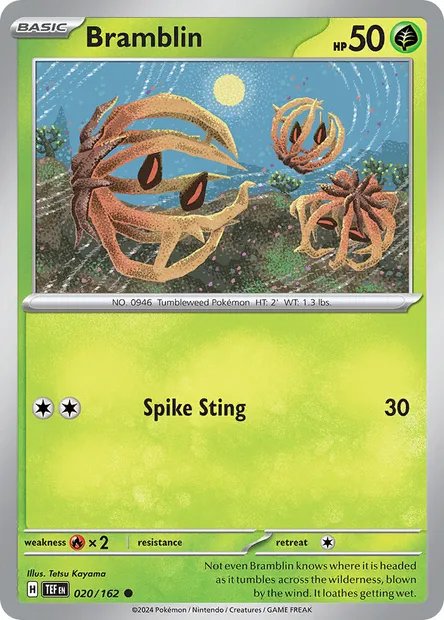 Bramblin, Pokémon card TEF 020 — Temporal Forces set