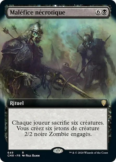Maléfice nécrotique, carte Magic CMR 649 — extension Commander Legends
