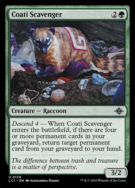Coati Scavenger, Magic card LCI 179 — The Lost Caverns of Ixalan set
