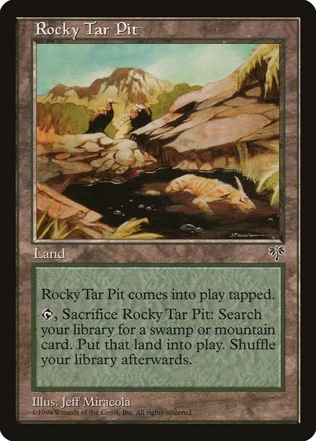 Rocky Tar Pit, Magic card MIR 329 — Mirage set