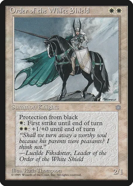 Ordre du bouclier blanc, carte Magic ICE 46 — extension Ere Glaciaire