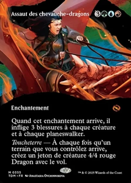 Assaut des chevauche-dragons, carte Magic TDM 355 — extension Tarkir: Dragonstorm
