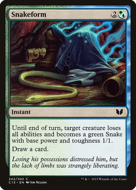 Snakeform, Magic card C15 242 — Commander 2015 set