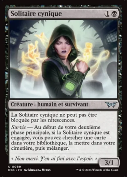 Solitaire cynique, carte Magic DSK 89 — extension Duskmourn: House of Horror