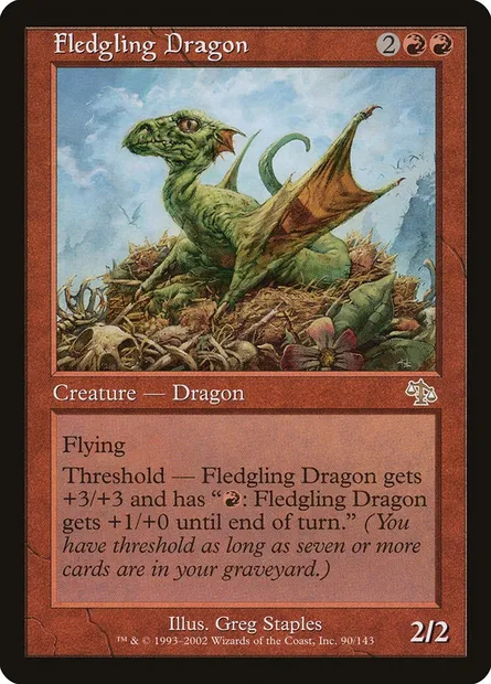 Dragon juvénile, carte Magic JUD 90 — extension Jugement