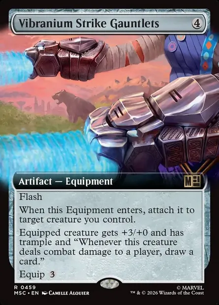 Vibranium Strike Gauntlets, Magic card MSC 459 — Marvel Super Heroes Commander set