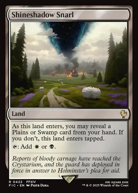 Shineshadow Snarl, Magic card FIC 422 — Final Fantasy Commander set