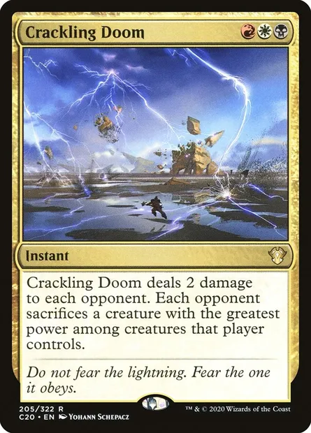 Crackling Doom, Magic card C20 205 — Commander 2020 set