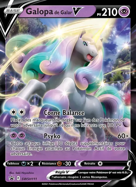 Galopa de Galar V, carte Pokémon SWSH 111 — extension Promo SWSH