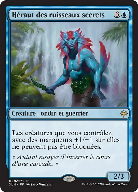 Héraut des ruisseaux secrets, carte Magic XLN 59 — extension Ixalan