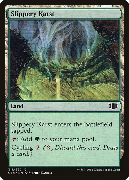 Slippery Karst, Magic card C14 311 — Commander 2014 set