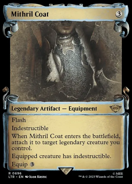 Cotte de mithril, carte Magic LTR 696 — extension Le Seigneur des Anneaux : chroniques de la Terre du Milieu