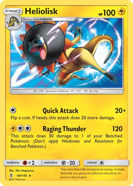 Heliolisk, Pokémon card GRI 44 — Guardians Rising set