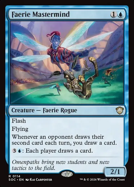 Faerie Mastermind, Magic card SOC 114 — Secrets of Strixhaven Commander set