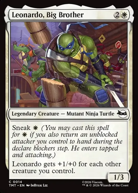Leonardo, Big Brother, Magic card TMT 14 — Teenage Mutant Ninja Turtles set