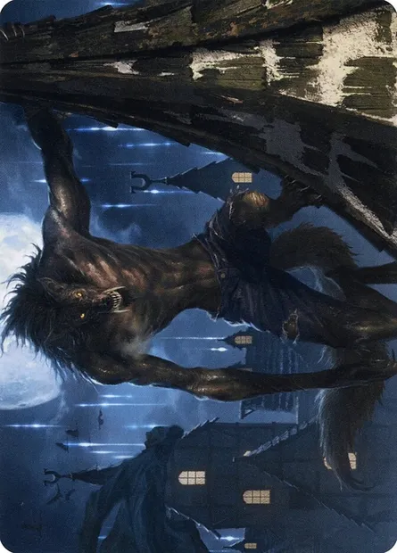 Stalking Predator // Stalking Predator, Magic card AMID 40 — Midnight Hunt Art Series set