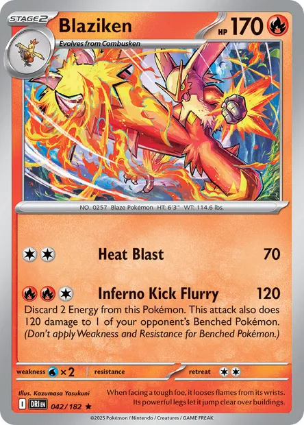 Blaziken, Pokémon card DRI 042 — Destined Rivals set