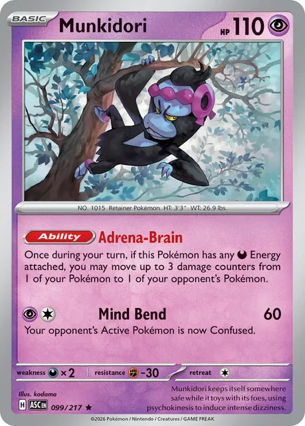 Munkidori, Pokémon card ASC 099 — Ascended Heroes set