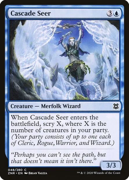 Cascade Seer, Magic card ZNR 48 — Zendikar Rising set
