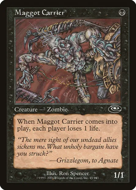 Maggot Carrier, Magic card PLS 45 — Planeshift set